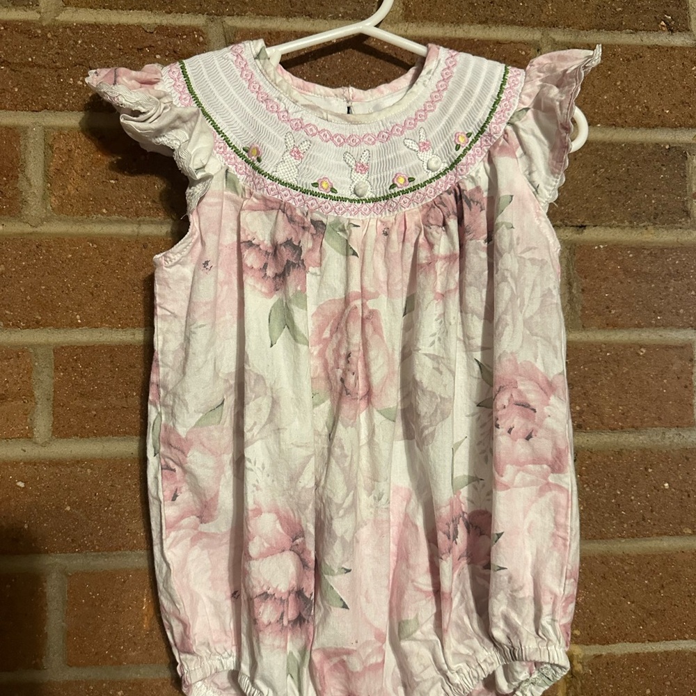 Lil Cactus Pink and White Baby Romper